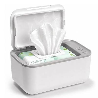 Chefhandy Baby Wipe Warmer, 3-Level Temperature Control, Silent & Even Heating, Large Capacity Wipes Dispenser for Babies & Adults, White