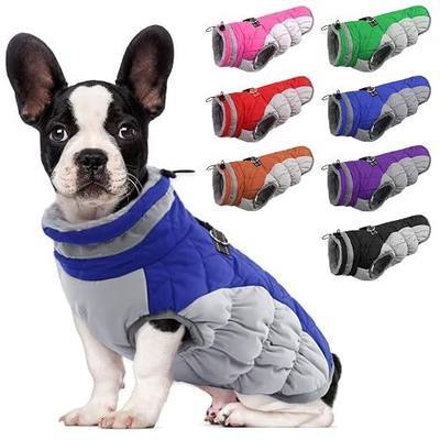 Lelepet Dog Coat Warm Dog Winter Coat Waterproof Dogs Jacket with Harness | Reflective Pet Fleece Vest Zip-Up Cold Weather Coats for Small Dogs Turtleneck & Windproof Padded Coats Yorkie Blue S