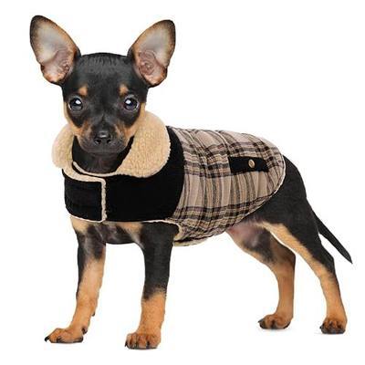 Extra-Small Dog Winter Coat, Puppy Plaid Warm Puffer Jacket for Chihuahua