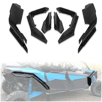 ECOTRIC Extended Fender Flares Compatible with 2017-2025 Can Am Maverick X3 Max/RR/Turbo/ 1000 Max Front & Rear Mud Flaps Mud Guard Replacement for 715002973 (6PCs)