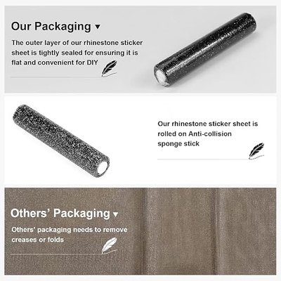 Bling Rhinestone Sticker DIY Home Decor Stickers Self-Adhesive Crystal Sheet Stickers for Cars & Crafts Decoration(Black,9.4"x15.8")