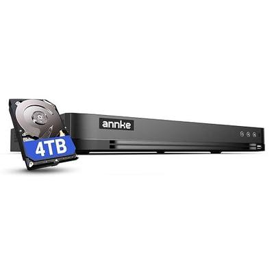 ANNKE 32 Channel H.265+ Security AI 3K Lite DVR Recorder, 4TB Hard Drive | 5-in-1 5MP Lite Surveillance CCTV 32CH Hybrid DVR with Human/Vehicle for Home/Business Security Camera System, P2P Technology