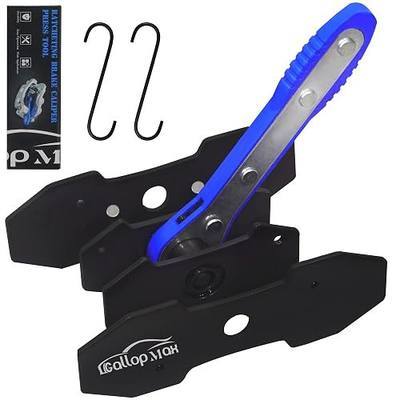 Brake Caliper Compression Tool Brake Caliper Press Tools 360°Adjustable Ratcheting Brake Caliper Piston Spreader Tool With Double Caliper Hangers,Brake Piston Compressor Tool By GallopMax,Blue