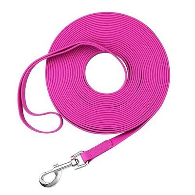 Waterproof Long Leash Durable Dog Recall Training Lead Great for Outdoor Hiking, Training, Yard, Beach and Swimming (Purple, 30ft)