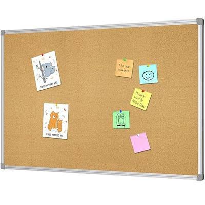 Lockways Cork Board 36" x 24" Bulletin Board, Double Sided Corkboard