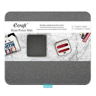 Heat Press Mat for Cricut Easypress: Ecraft (11 x 13 inch) Double-Sided Heating Ironing Mats for Craft Insulation Transfer HTV VinylHeat Press Machine,T Shirts