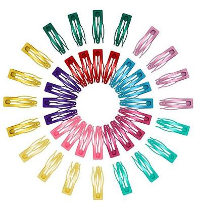 40 Pcs Double Grip Hair Clips Metal Snap Hair Clips for Women, 10 Colors