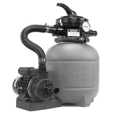 XtremepowerUS 12" Above Ground Swimming Pool Sand Filter System with 1/4 HP 2400 GPH Pump, 7-Way Multi-Port Valve, Strainer Basket, Hose Adapters & Filter Media, for Pools Up to 10,000 Gallons