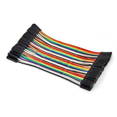 Chanzon 40pcs 10cm Female to Female Header Jumper Wire Dupont Cable Line Connector 40 pin Ribbon Solderless Multicolored for Arduino Raspberry pi Electronic Breadboard Protoboard PCB Board
