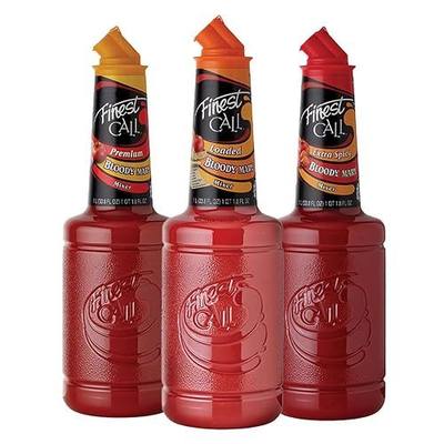 Finest Call Premium Bloody Mary Variety, 1 Liter Bottles, 3 Pack | Premium Bloody Mary, Extra Spicy, & Loaded | Tomato Juice Blend, Brunch Ready, Savory Cocktails & Mocktails, Easy Pour
