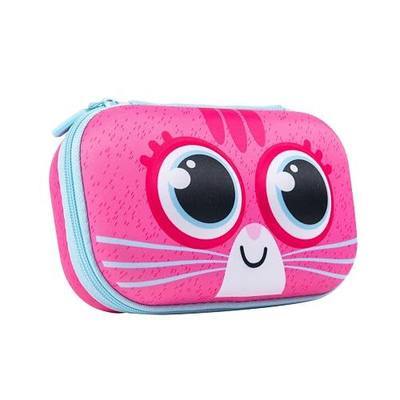 ZIPIT Kitty Pencil Box for Girls, Large Capacity Cute Pencil Case for School, Stationery Organizer Box