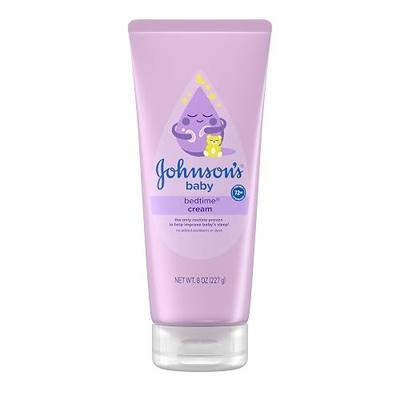 Johnson's Baby Bedtime Cream with Soothing NaturalCalm Aromas, Baby Cream with Calming Aromas, Soothing and Relaxing Scent, No Added Parabens & Dyes, 8 oz