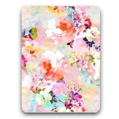 Small Mouse Pad, Mini Mouse Pad 6 x 8 In, Thick Rubber Waterproof Mouse Mat, Cute Mousepad for Women Men Kids Wireless Mouse Mini Laptops Keyboard Tray Home Office Travel, Floral Pink Flowers