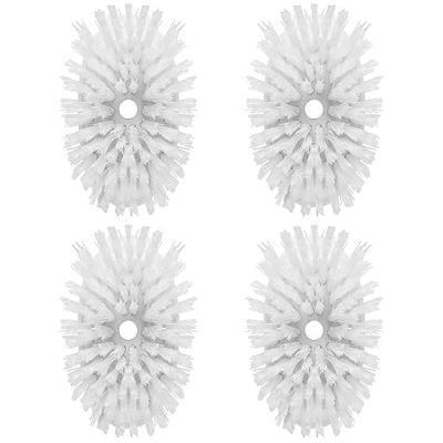 MR.SIGA Soap Dispensing Dish Brush Refills, 4 Pack | MR.SIGA soap dispensing dish brush replacement head, non scratch brush head with built in scraper