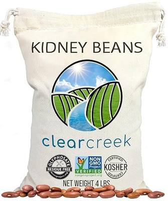 CLEAR CREEK Certified Glyphosate Residue Free Kidney Beans | 4 LB | Project Non-GMO Verified