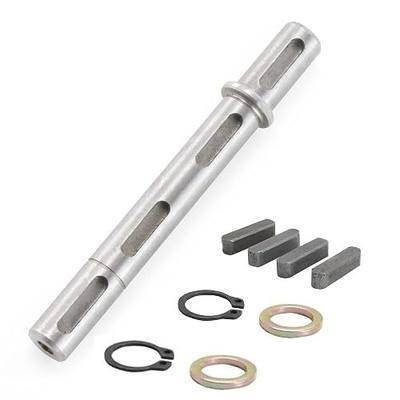 CNCTOPBAOS 0.55" 14mm Double Output Shaft for Worm Reducer Gearbox NMRV030 | 0.55" Diameter Dual Shaft,5.11" Length w/ Gaskets S Ring Corner Pins for RV30 NMRV030 Worm Gear Reducer,Nema23 Stepper Motor