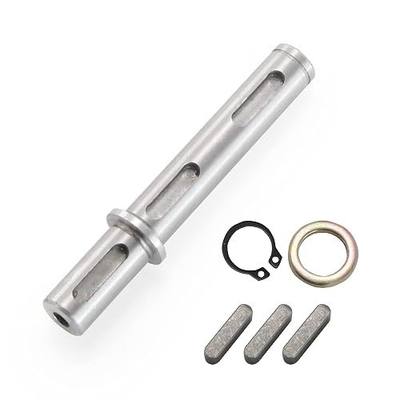 CNCTOPBAOS 0.55" 14mm Single Output Shaft for Worm Reducer Gearbox NMRV030 | Diameter 14mm 0.55", Length 3.94" 100mm, w/ Gaskets S Ring Corner Pins, Fits RV30 NMRV030 Worm Gearbox Nema23 Stepper Motor