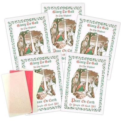 Glory to God 3 White 1 Pink Traditional Polish Christmas Oplatki Wafers, Pack of 5