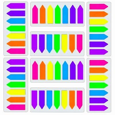 Sticky Notes Flags 1120 Pcs, 7 Color Index Tabs Index Flag Bright Colors Page Index Stickers Translucent Page Makers for Page Bookmarks (Arrows)
