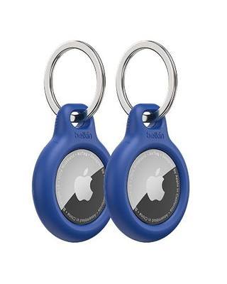 Belkin Apple AirTag Secure Holder with Key Ring, Durable Scratch Resistant Case With Open Face & Raised Edges, 2 count (Pack of 1)