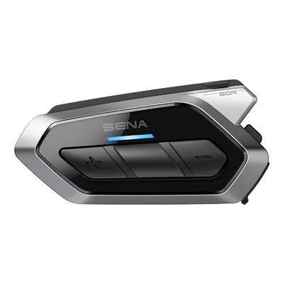 Sena 50R 3-Button Motorcycle Bluetooth Headset w/Sound by Harman Kardon Integrated Mesh Intercom System Premium Microphone & Speakers