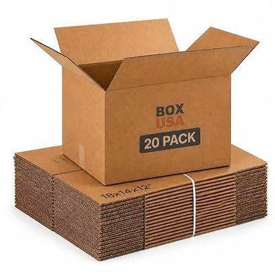 BOX USA Moving Boxes Medium 18"L x 14"W x 12"H 20-Pack - Corrugated Cardboard Box for Shipping, Mailing, Packing, Packaging and Storage 18x14x12