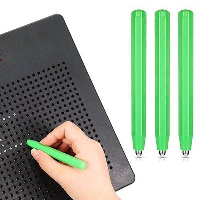 Outus 3 Pcs Magnetic Drawing Pen Replacement Stylus for Magnetic Drawing Board Kids Learning A-z & 0-9 Portable Bright Color Pens for Play Travel Classroom Birthday & Christmas Gift (Green)