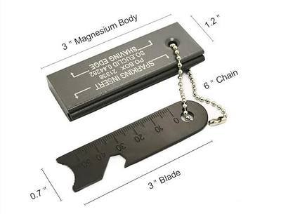 Magnesium Flint Fire Starter, Survival Fire Blocks with Striker for Camping/Hiking/Emergency (4 Pack)