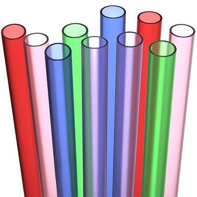 Fiesta First 10 EXTRA WIDE Long Reusable Hard Plastic Drinking Straws + Cleaning Brush - Fat Thick Large Jumbo Straws for Smoothies, Milkshakes, Thick Drinks - Assorted - Dishwasher Safe BPA Free