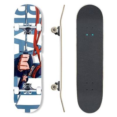 Braille Complete Skateboard for Adults Teens Boys Girls Kids Skateboard Standard Skateboard for Tricks 31.5” Pro Skate Board