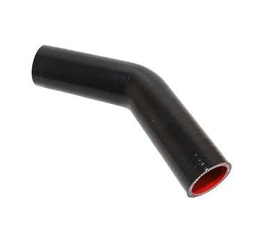 4-Ply Reinforced High Temperature 1.5" ID 45 Degree Elbow Coupler Silicone Hose (BLACK, 1.5'')