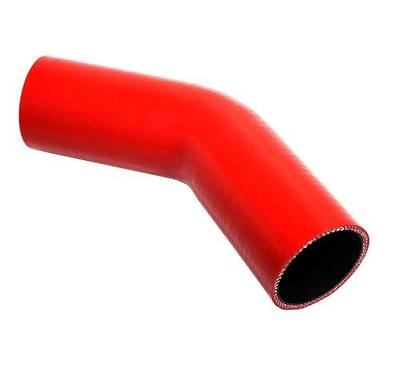 4-Ply Reinforced High Temperature 2.25" ID 45 Degree Elbow Coupler Silicone Hose (RED, 2.25'')