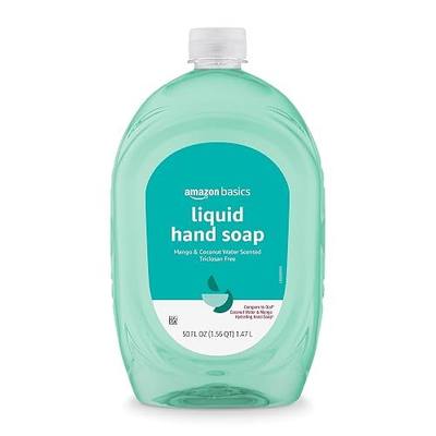 Amazon Basics Liquid Hand Soap Refill, Mango and Coconut Water Scent, Triclosan-Free, Dermatologist Tested, pH Balanced, Paraben-Free, 50 Fl Oz (Pack of 1) (Previously Solimo)
