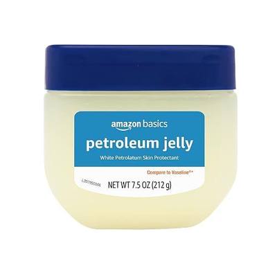 Amazon Basics Petroleum Jelly, Skin Protectant and Moisturizer for Dry Cracked Skin, Chapped Lips, Minor Cuts, Unscented, 7.5 oz, 1-Pack (Previously Solimo)