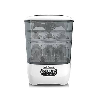 Baby Brezza Bottle Sterilizer and Dryer Advanced – 33% Faster - Largest Capacity Steam Sanitizer - Universal Sterilization Machine for All Bottles + Pump Parts - HEPA Air Filter