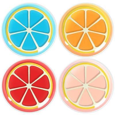 Coldcool 4 Pcs Gel Eye Mask Orange Shape, Cooling Puffy Eyes. | 4 colors orange-shaped pads, fits eye contour, reduces dark circles & redness, reusable, store in freezer for instant use