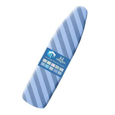 15"x54" Ironing Board Cover Heat Resistance Durable 100% Cotton with Thicken Felt Material,Elasticized Edges,Hook and Loop Tape Straps