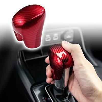 CKE for Honda Civic CR-V HR-V Accord Gear Shift Knob Cover-RedCarbon | For 11th Gen Civic 2022-2026, CR-V HR-V 2023-2026, Accord 2018-2026, Premium Center Console Gear Shift Knob Cap