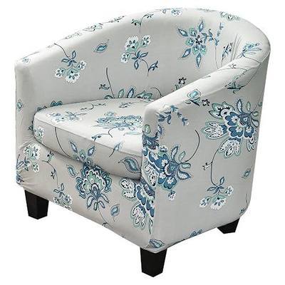 cjc Club Chair Slipcover,Stretch Printed Tub Chair Cover Printed Barrel Chair Slipcover Armchair Sofa Cover Removable Elastic Furniture Protector,2-Piece Arm Chair Cover(P-HXC,1pc)