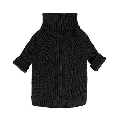 Fitwarm Dog Turtleneck Sweater, Thermal Knitted Pet Coat, Dog Winter Clothes for Small Dogs, Cat Apparel, Black, XS