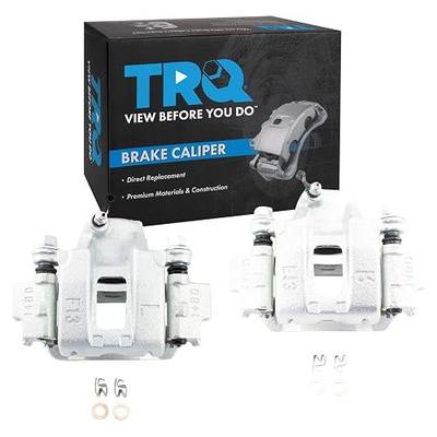TRQ Rear Brake Caliper Set 2 Piece Zinc Coated Brackets Hardware for 2003-2009 Toyota 4Runner 2007-2014 FJ Cruiser