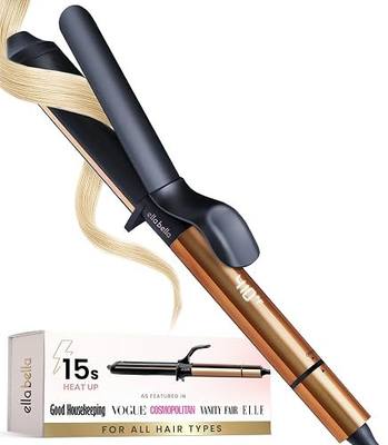 ELLA BELLA® Curling Iron 1.25" • Professional Hair Curler • Curling Wand • Ceramic Curling Irons • Transform Your Look in Seconds • Suitable for All Hair Types • Say Goodbye to Heat Damage