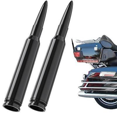 Short Motorcycle Antenna for Harley Davidson 1989-2025 Touring Street Glide/Road Glide/Electra Glide/Ultra Classic | Enhanced AM/FM Signal Reception 2-Pack