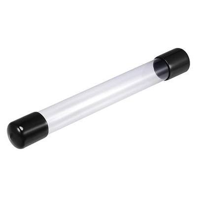 MECCANIXITY Clear Storage Tube 23x25mm Small Plastic Round Tubing with Caps Rigid Bottle Container 200mm/8 Inch for Item Stored