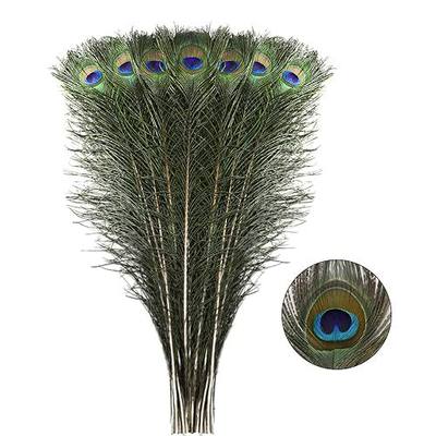 Larryhot Natural Long Peacock Feathers Bulk,40Pcs,23-28Inch | Larryhot Natural Long Peacock Feathers Bulk,40Pcs,23-28Inch