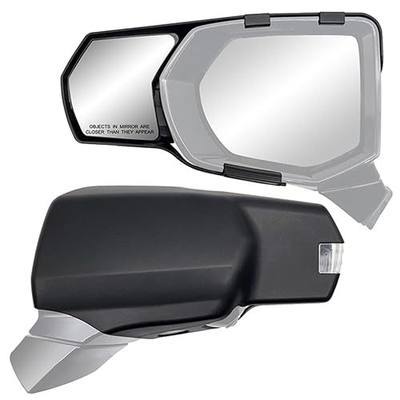 K Source Snap & Zap Custom Towing Mirror Pair for Cadillac Escalade, Chevrolet Suburban/Tahoe, GMC Yukon,Black