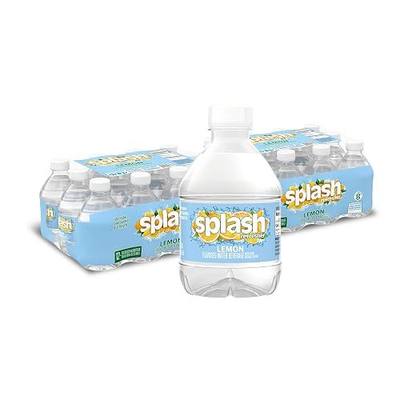 SPLASH REFRESHER Flavored Water Bottles, Lemon Flavor - 24 Pack | Refreshing Flavored Bottled Water with Electrolytes - Zero Sugar & Zero Calories - 8 Fl Oz