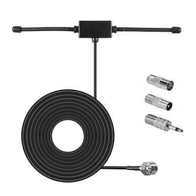 FM Radio Antenna Adhesive Mounting FM Radio FM Dipole Antenna for Stereo Receiver Indoor Music System FM Radio Home Stereo Receiver AV Audio
