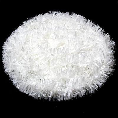 FOIMAS 33FT Christmas Tinsel Garland,White Twisted Metallic Hanging Garland for Christmas Tree Fireplace Home Decoration