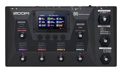 Zoom B6 Bass Multi-Effects Processor with 100+ Effects, Amp Modeling & IRs, 4 DI Models, 2 Inputs with A/B Switcher, Looper, Touchscreen, USB Audio Interface | 4 Di Models • 11 Amp Models • 12 Cab Irs • 6 Simultaneous Effects • Looper • Dual Inputs with a and B • USB 2-In/2-Out